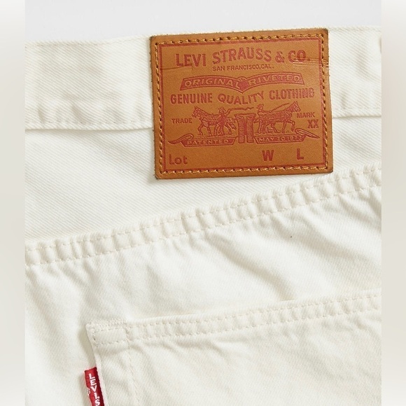 LEVI’S 501 93 WHITE SHORTS STYLE 11243 ADHK NEW WITH TAGS SIZE 36 - Picture 4 of 6